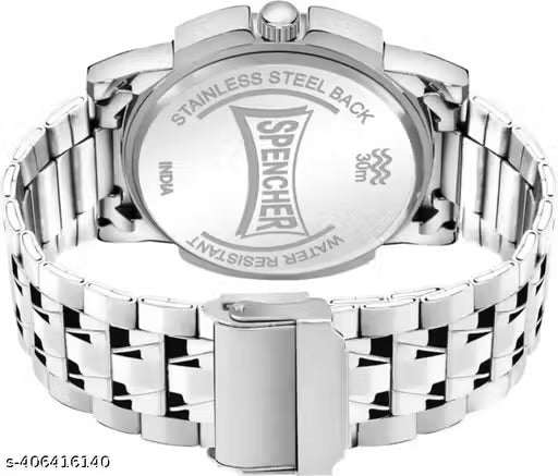 Silver Stainless Chain Green Dial Men’s & Boy’s Analog Watch