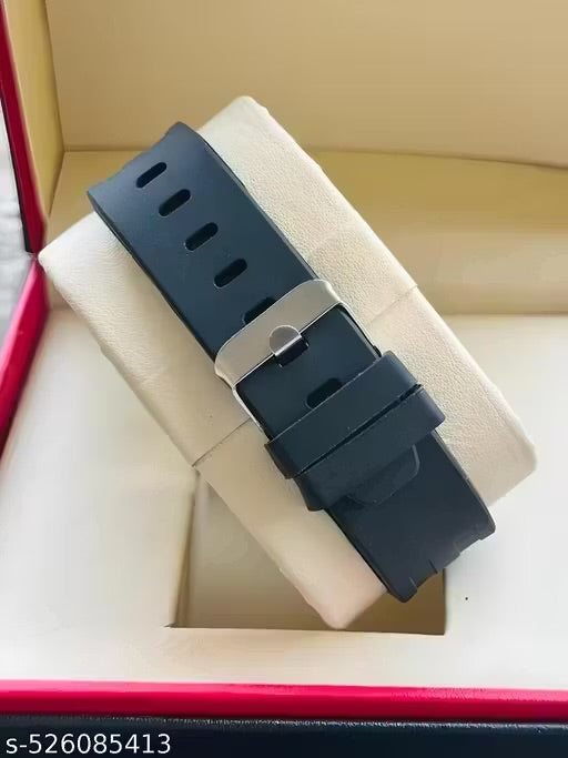 Americanviber Brandnded Ring Diamonds Calendar Silicone Strap Casual Boys and mens watch
