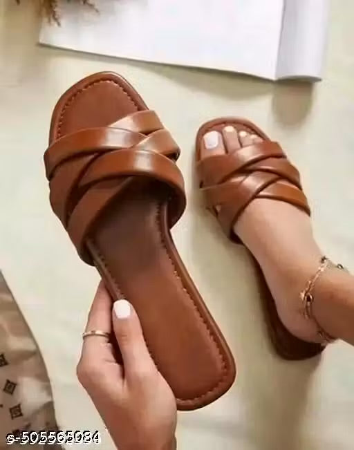 Sara Gorgeous synthetic leather, synthetic fabric flat