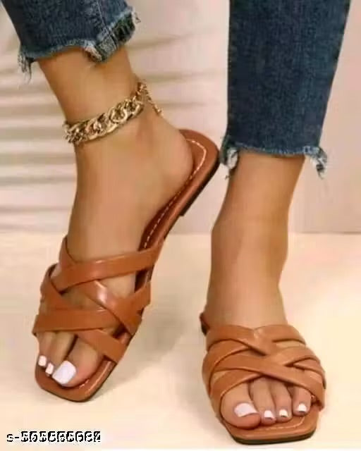 Sara Gorgeous synthetic leather, synthetic fabric flat