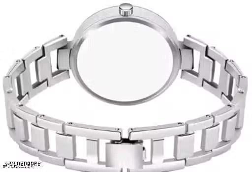 Elegant Floral Dial Women's Stainless Steel Watch