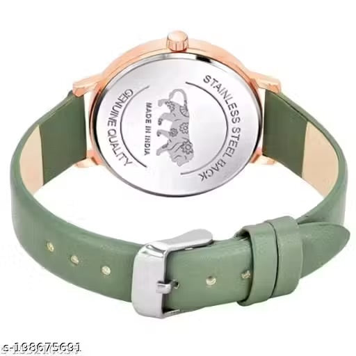 Best Quality Royal Embossed Designer Shiny Round Dial Watch