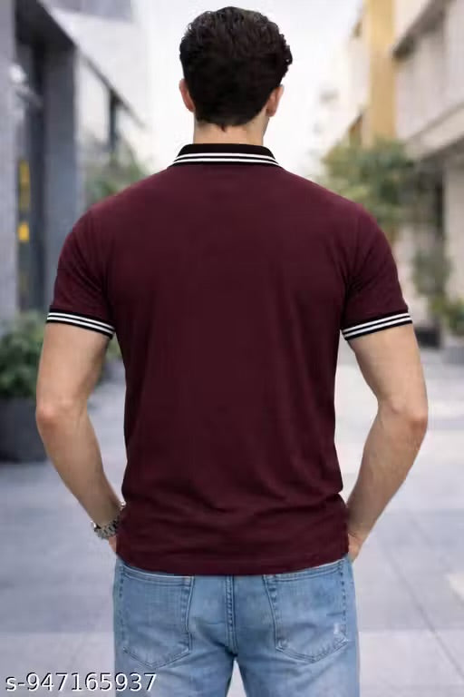 Matty Fabric Polo T-Shirt For Summer
