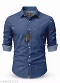Men Regular Fit Solid Button Down Collar Formal Shirt