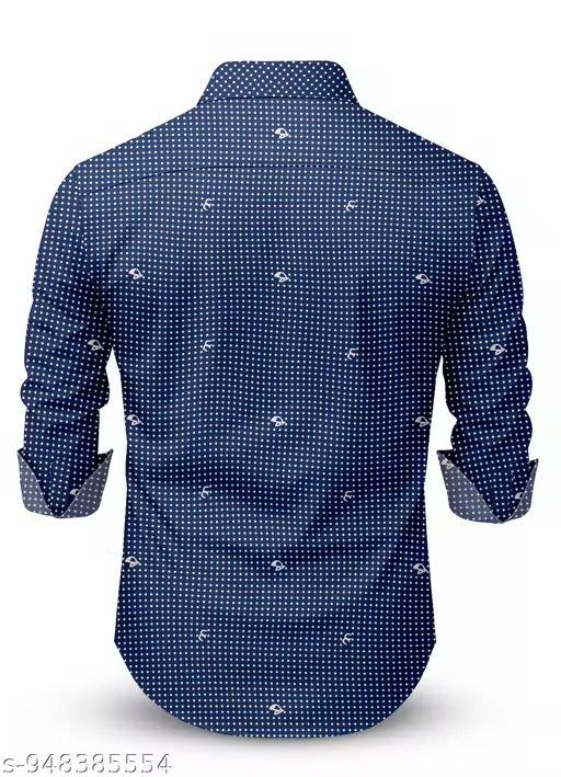 Men Regular Fit Solid Button Down Collar Formal Shirt