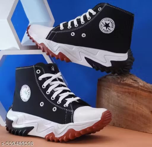 Boot canvas Ankle Sneakers Black boot F.F Creations