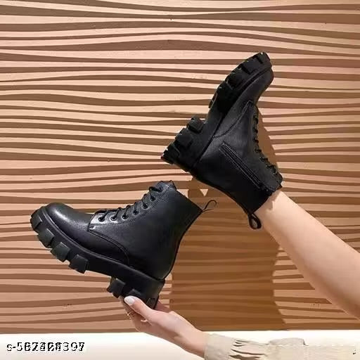 Latest Stylish Design Boot Zip & Lace Up Boot for Women