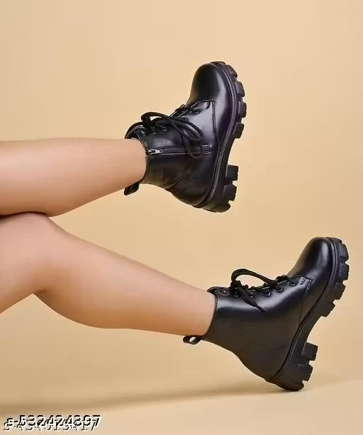 Latest Stylish Design Boot Zip & Lace Up Boot for Women