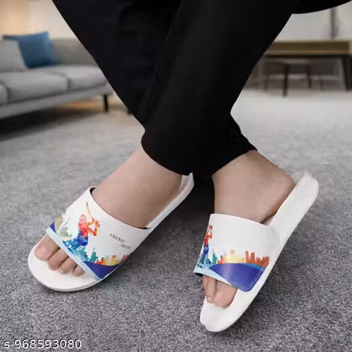 KICKSTYLE Men's Printed Sliders | Lightweight