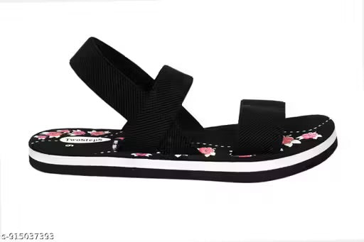 Women’s Black EVA Flat Sandals | Stylish Casual
