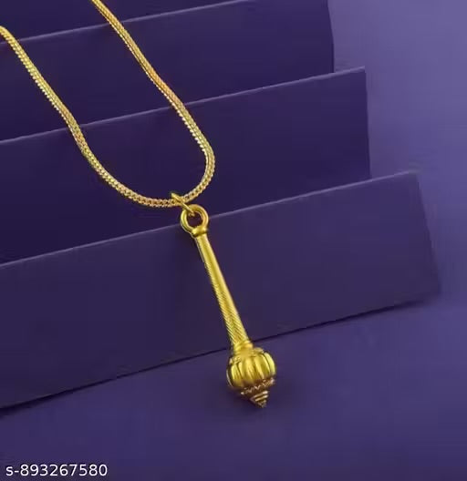 Trending stylish new Hindu religious gold plated Hanuman ji locket